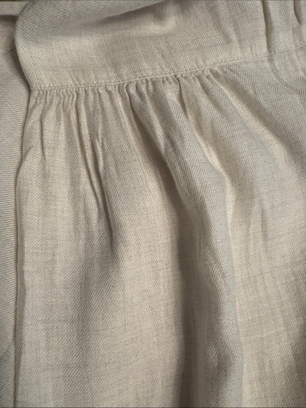 Madewell Stand-Collar Button-Up Shirt in Flannel ivory women’s Size M NWT
